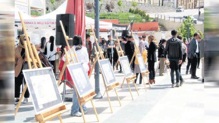 Şırnak’ta öğrenciler Gazzeli çocuklar için çizdi